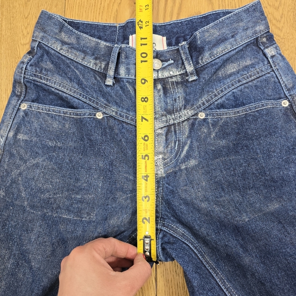 BDG High Rise Straight Leg Cowboy Jean Metallic Wash Size 25 - Picture 9 of 11